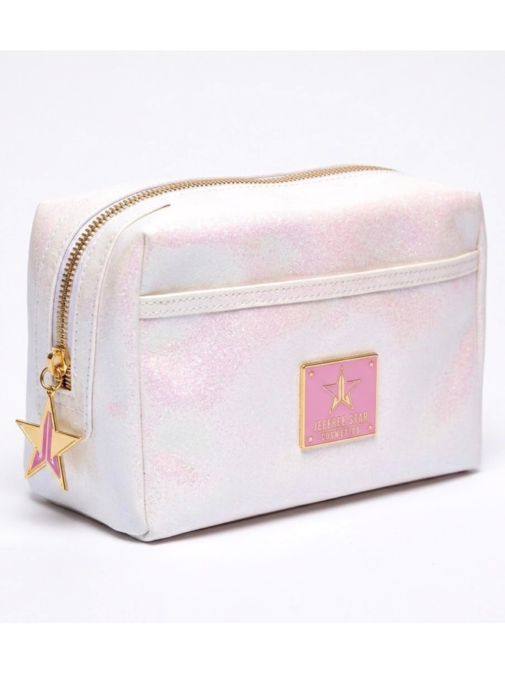 Jeffree Star | Alien 👽 Holiday Collection White Glitter Makeup Bag | NwT